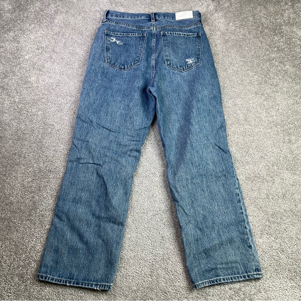 Pistola Distressed Straight Leg Jeans Womens 27 Button Fly Cropped Denim - Picture 4 of 14